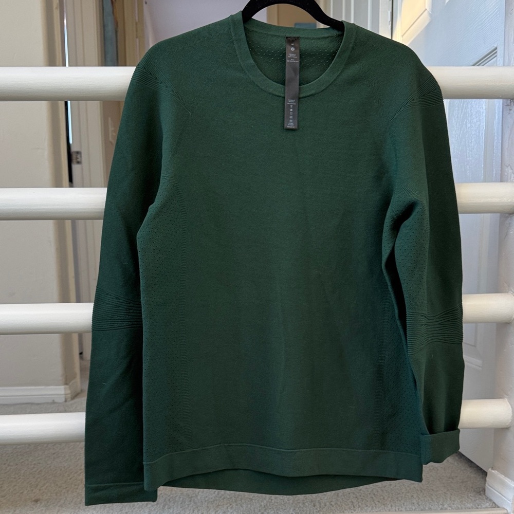 Lululemon Athletica Forest Green Crewneck Sz M